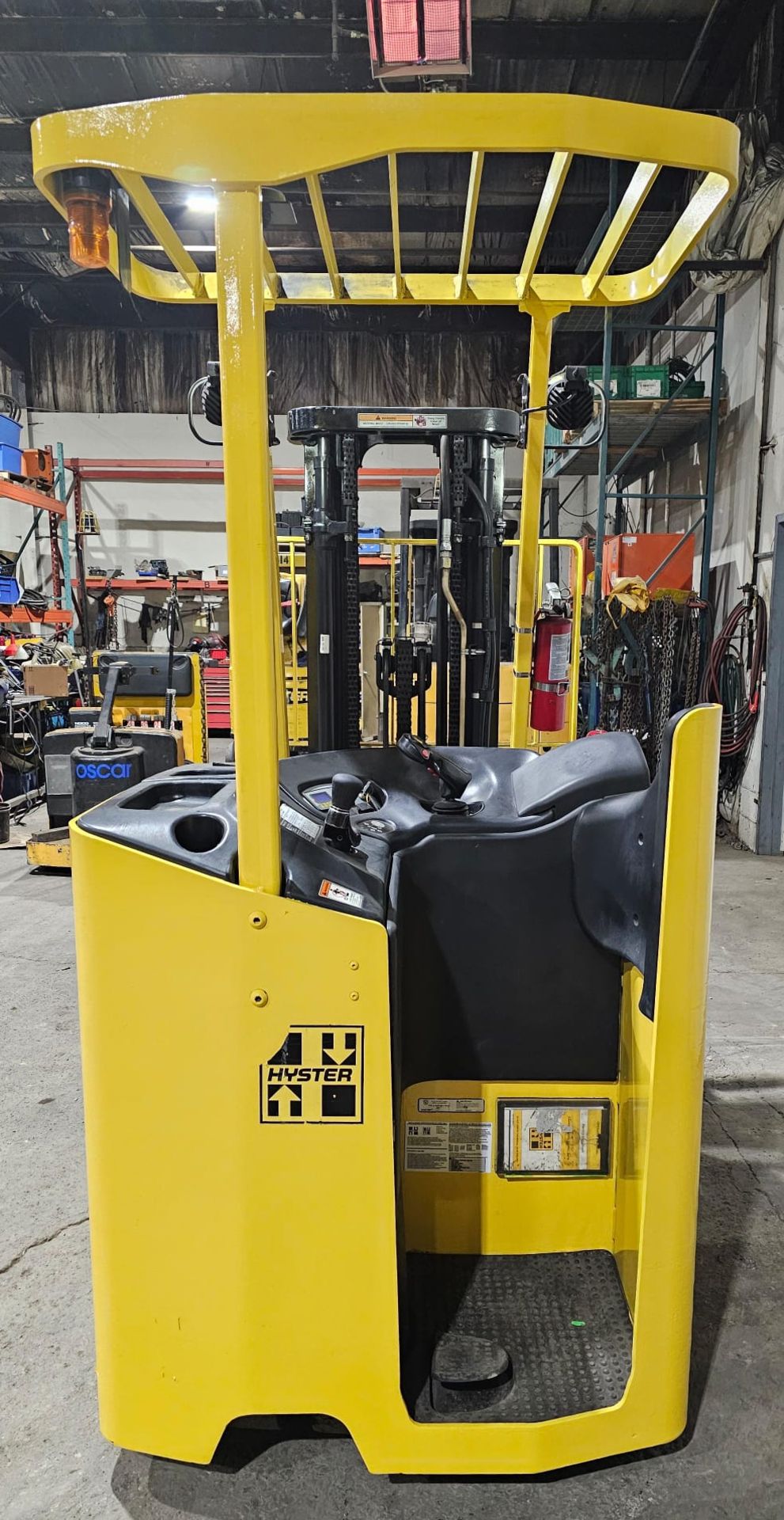 2014 Hyster 3,000lbs Capacity Stand-On Forklif 36V Battery 3-Stage Mast 187" load height , Sideshift - Image 4 of 5