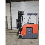 2017 Toyota 4,000lbs Capacity Stand On Electric Forklift with 4-STAGE Mast, sideshift, 36V Battery &