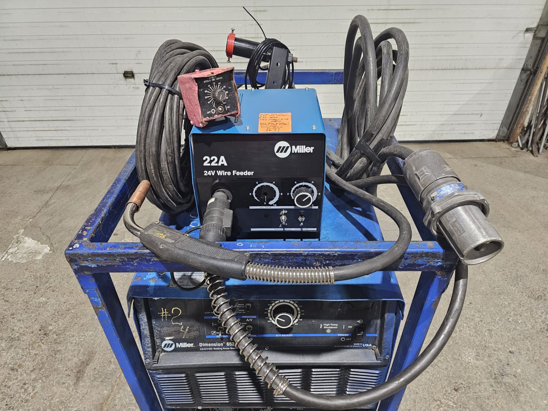 Miller Dimension 652 Mig Welder 650 Amp Mig Tig Stick Multi Process Power Source with 22A Wire - Image 7 of 10