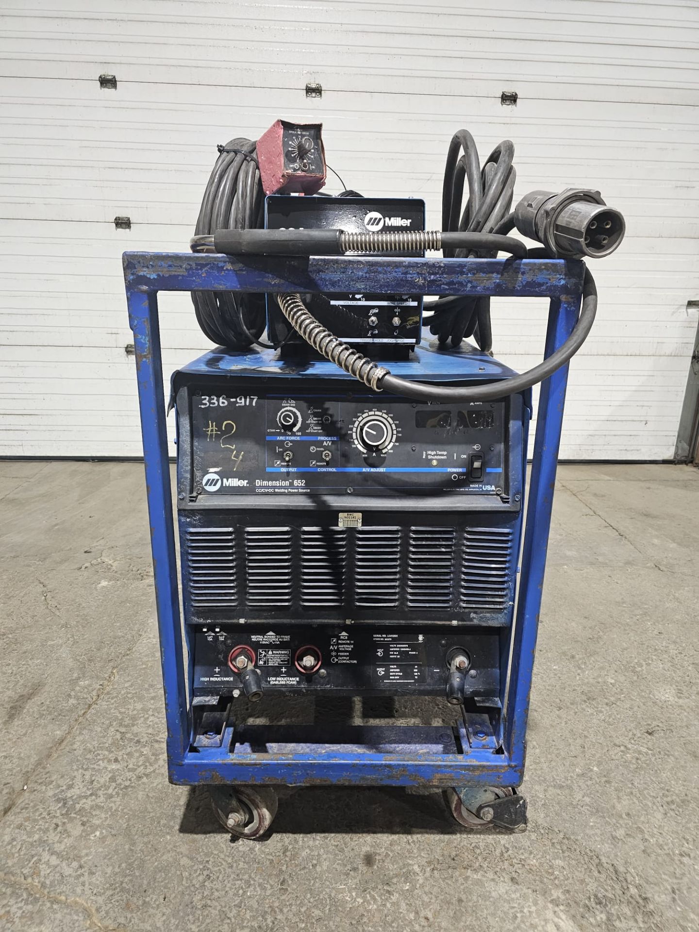 Miller Dimension 652 Mig Welder 650 Amp Mig Tig Stick Multi Process Power Source with 22A Wire