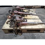 Lot of 5x CM 1.5 ton come along pullers