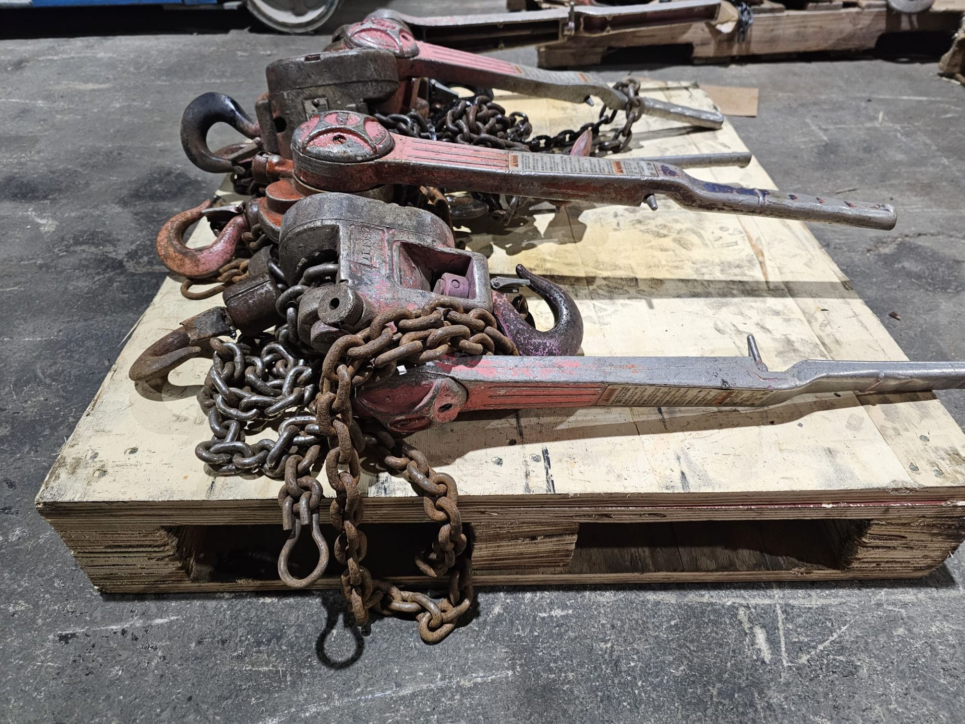 Lot of 5x CM 1.5 ton come along pullers