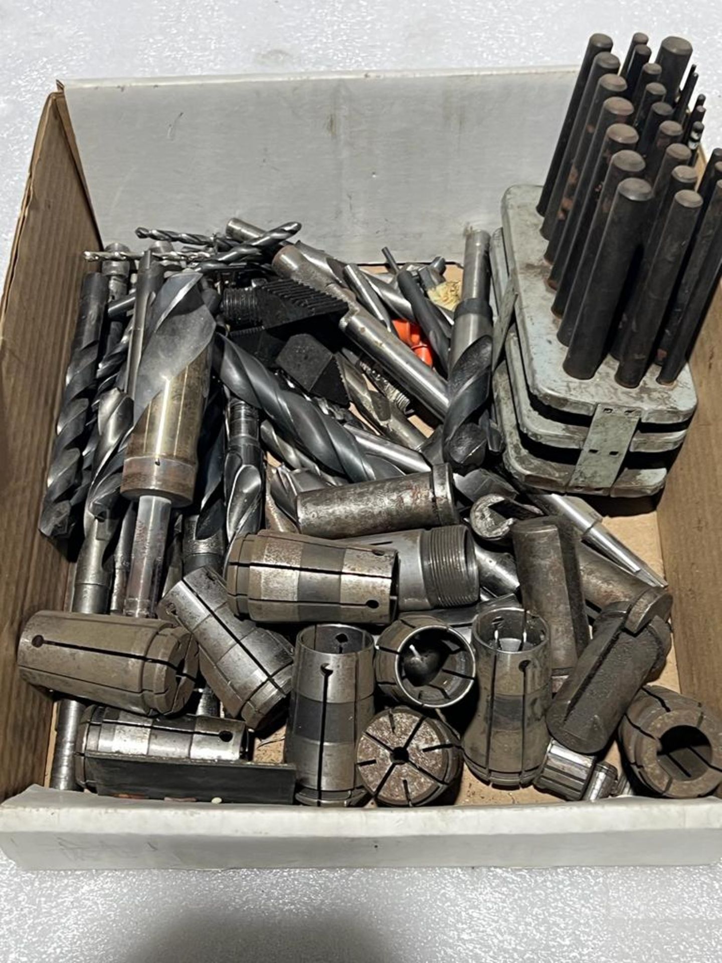 Large Lot of Drill Bits, Collets and Misc Tooling