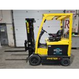 2010 Hyster 4,500lbs Capacity Forklift Electric 48V with sideshift & 3-STAGE MAST 189" load height