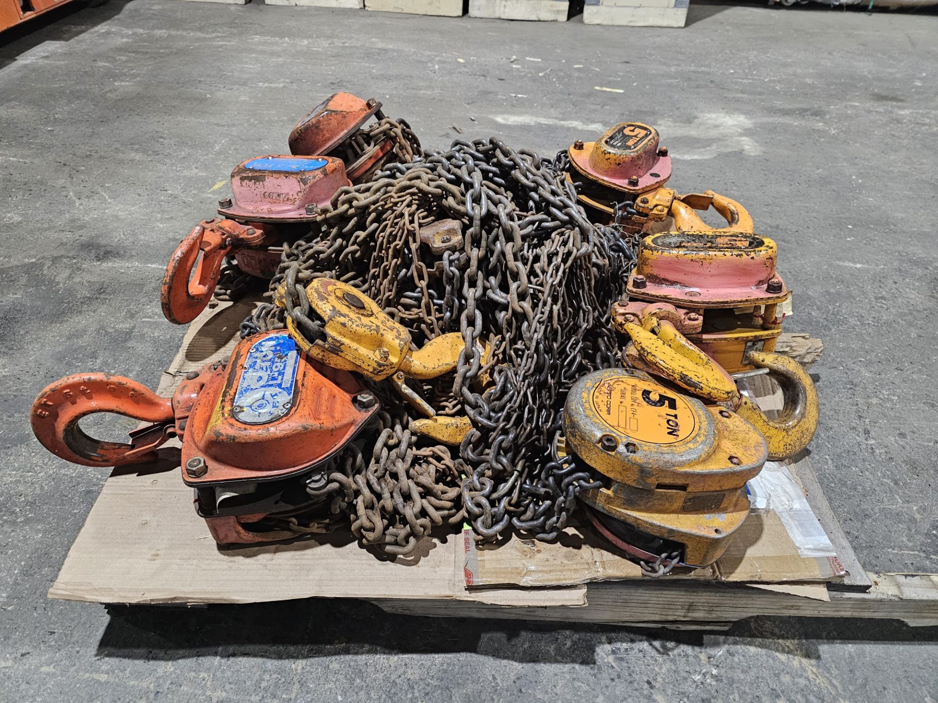 1 lot of 3x KITO 5 ton Chain Fall Hoists and 3x JET 5 ton Chain Fall Hoists - Image 3 of 4