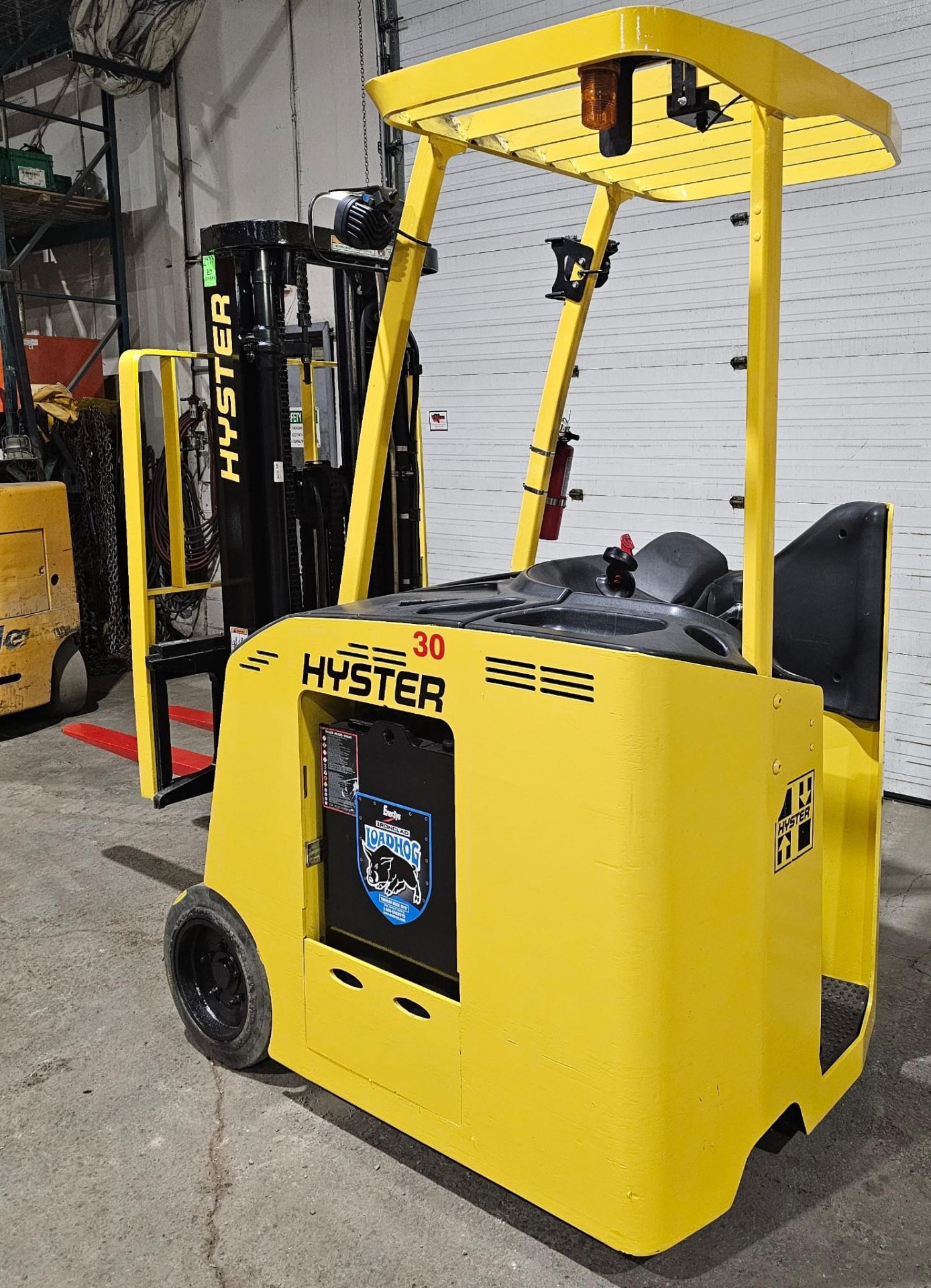 2014 Hyster 3,000lbs Capacity Stand-On Forklif 36V Battery 3-Stage Mast 187" load height , Sideshift - Image 2 of 5