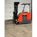 2017 Toyota 4,000lbs Capacity Stand On Electric Forklift with 4-STAGE Mast, sideshift, 36V Battery &