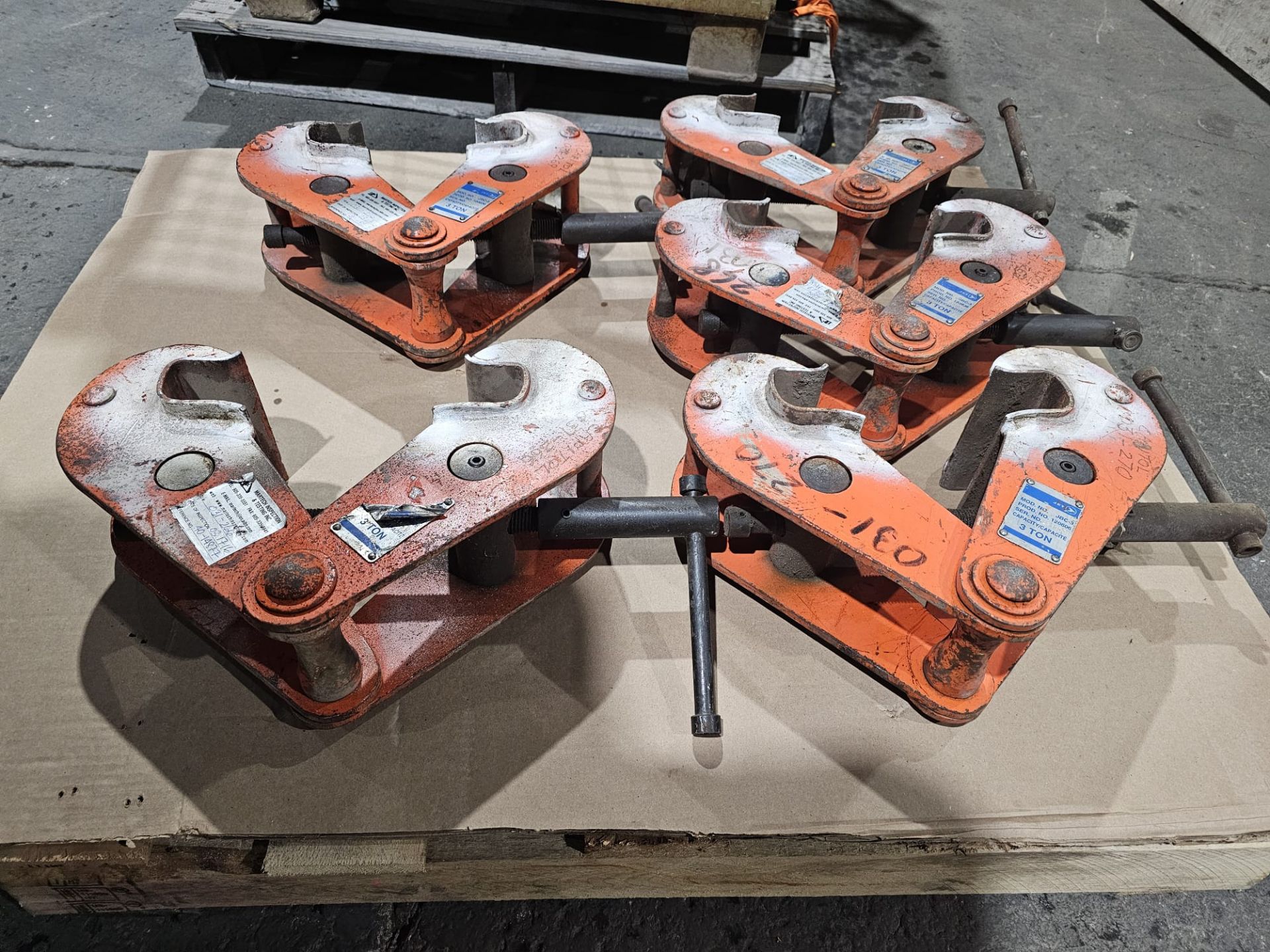 Lot of 5 JET 3 Ton I-Beam Clamps - Image 2 of 2