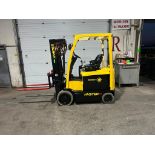 2014 Hyster 5,000lbs Capacity Forklift Electric with 48V Battery & 4-STAGE MAST with Sideshift &