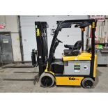 2017 Yale 6,000lbs Capacity Forklift Electric 48V with Sideshift 3-STAGE MAST with 4 functions and