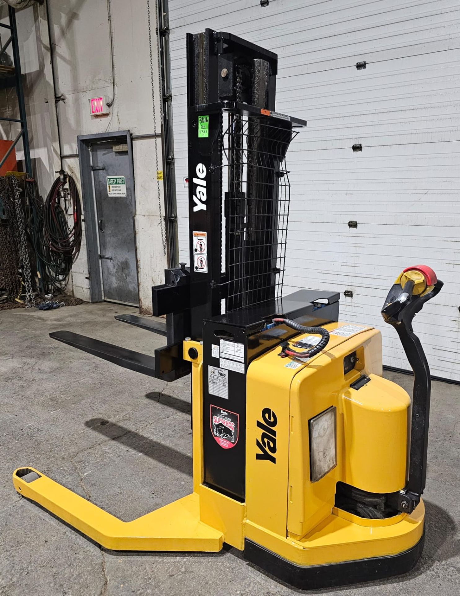 2012 Yale Pallet Stacker Walk Behind 4,000lbs capacity electric Powered Pallet Cart 24V with Low - Image 3 of 6