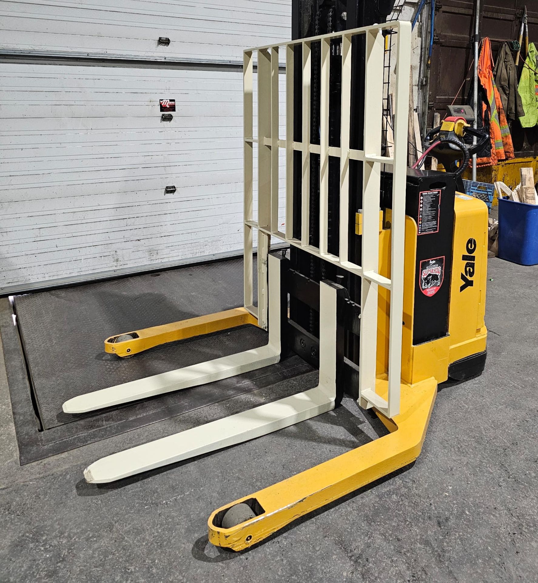 2012 Yale Pallet Stacker Walk Behind 4,000lbs capacity electric Powered Pallet Cart 24V with Low - Image 8 of 15