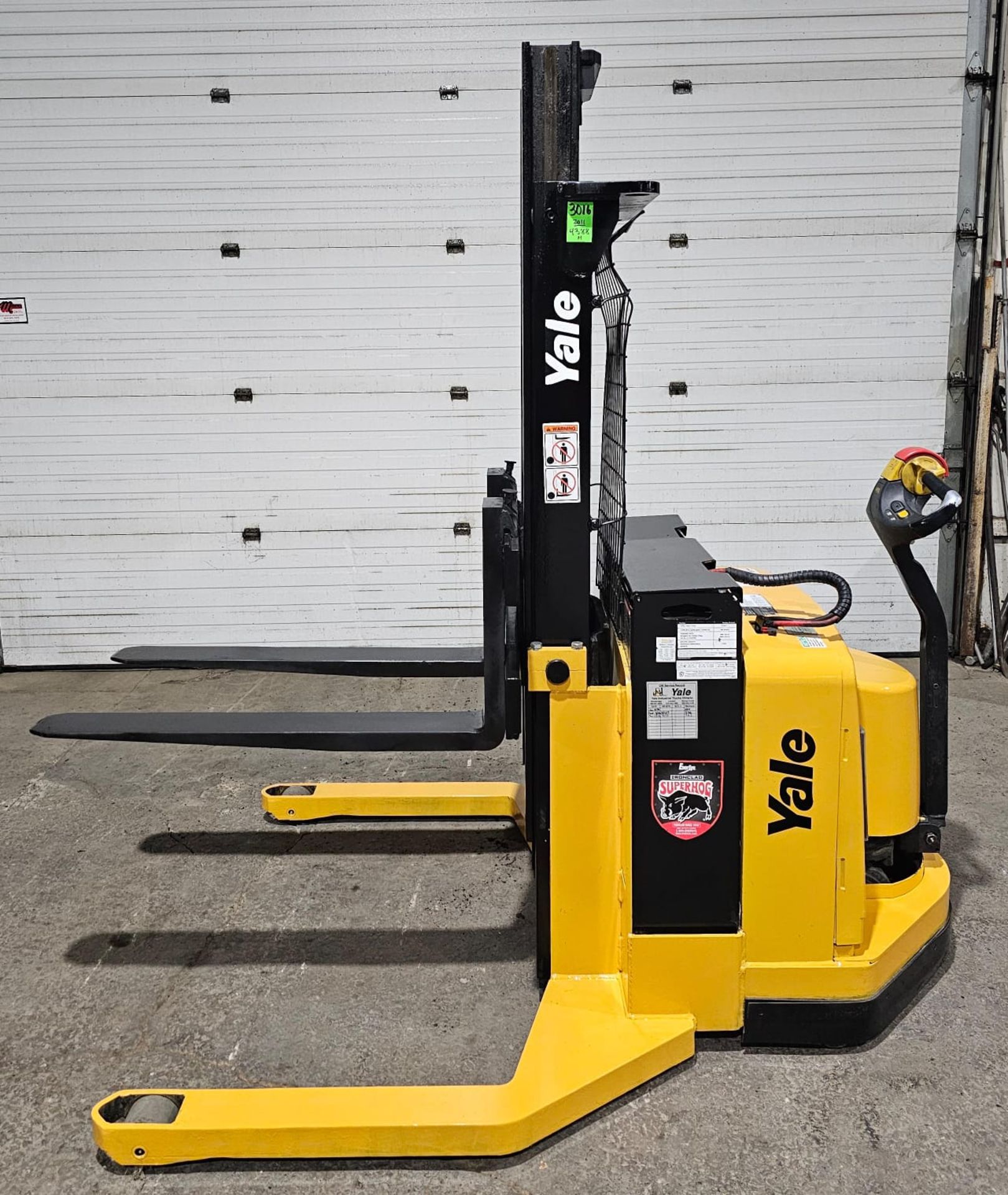 2012 Yale Pallet Stacker Walk Behind 4,000lbs capacity electric Powered Pallet Cart 24V with Low - Image 2 of 6