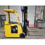 2018 Hyster 4,000lbs Capacity Electric Stand On Forklift 4-STAGE MAST 36V with sideshift with Low