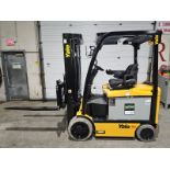 2017 Yale 6,000lbs Capacity Forklift Electric 48V with 3-STAGE MAST with 4 functions and Non marking