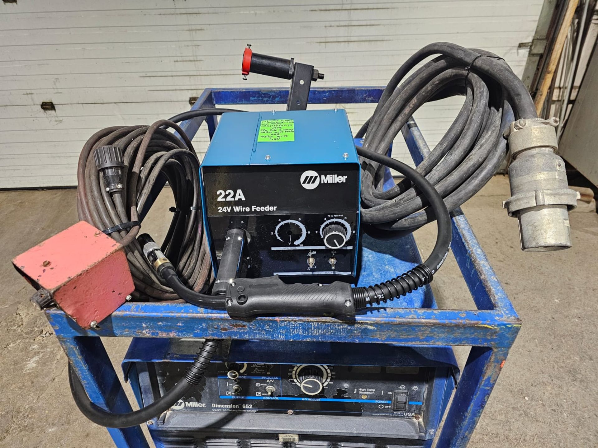 Miller Dimension 652 Mig Welder 650 Amp Mig Tig Stick Multi Process Power Source with 22A Wire - Image 3 of 7