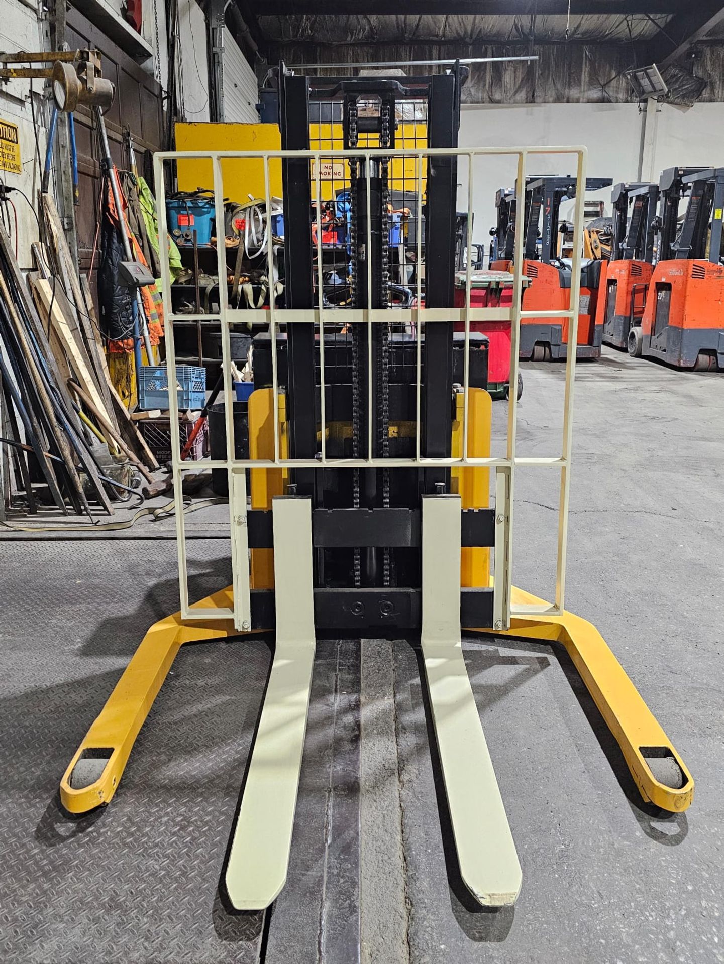 2012 Yale Pallet Stacker Walk Behind 4,000lbs capacity electric Powered Pallet Cart 24V with Low - Image 13 of 15