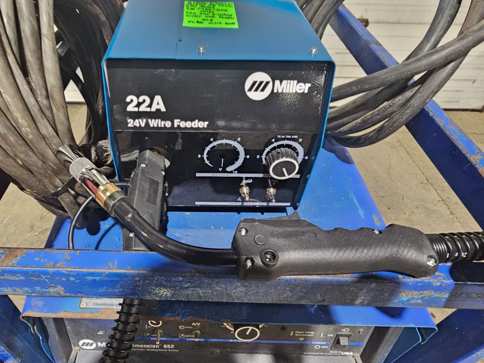 Miller Dimension 652 Mig Welder 650 Amp Mig Tig Stick Multi Process Power Source with 22A Wire - Image 6 of 8