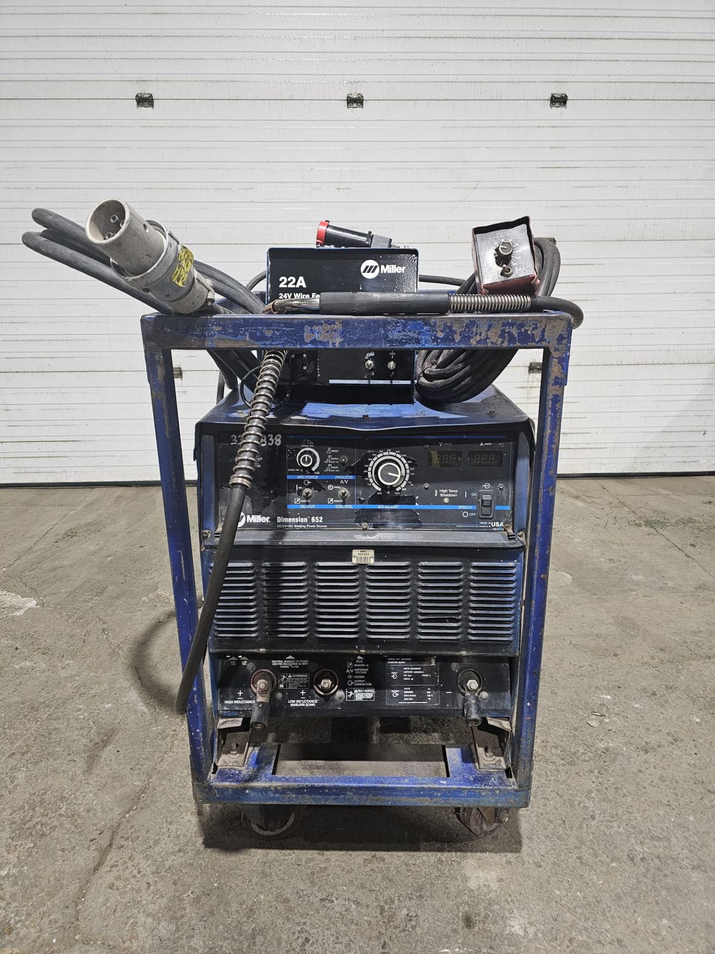 Miller Dimension 652 Mig Welder 650 Amp Mig Tig Stick Multi Process Power Source with 22A Wire