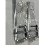 Lot of 2 MINT BESSEY style F-CLAMPS - UNUSED-NEW - 16" long