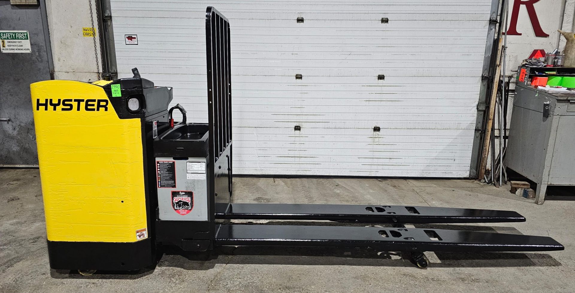 2015 Hyster Long John RIDE ON 8000lbs capacity 96" Forks Powered Pallet Cart 24V - Ride on unit