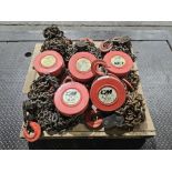 1 lot of 5 x 3 ton CM chain fall hoists