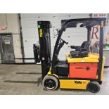 2017 Yale 6,000lbs Capacity Forklift Electric BRAND NEW BATTERY 48V with sideshift 3-STAGE MAST 188"