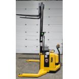 2012 Yale Pallet Stacker Walk Behind 4,000lbs capacity electric Powered Pallet Cart 24V with Low