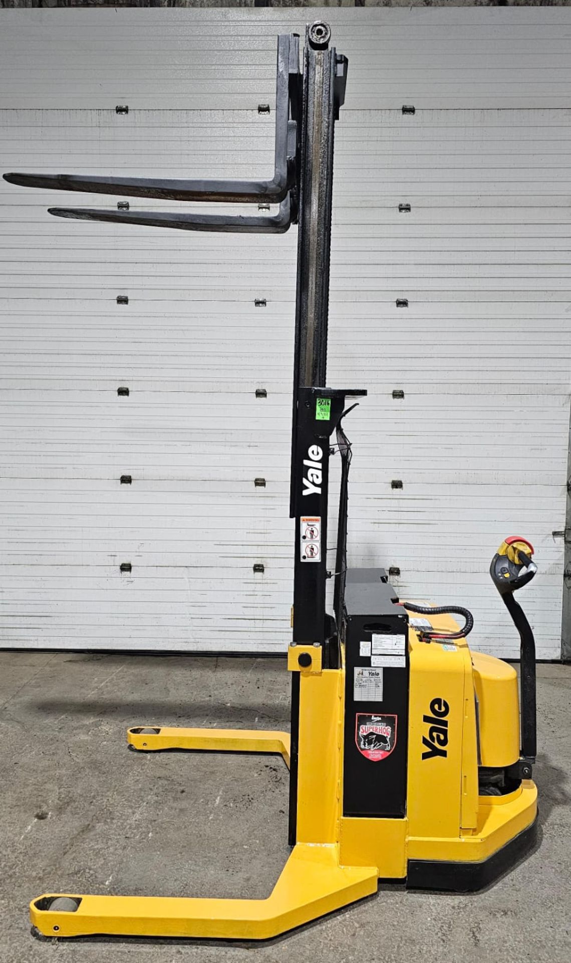 2012 Yale Pallet Stacker Walk Behind 4,000lbs capacity electric Powered Pallet Cart 24V with Low