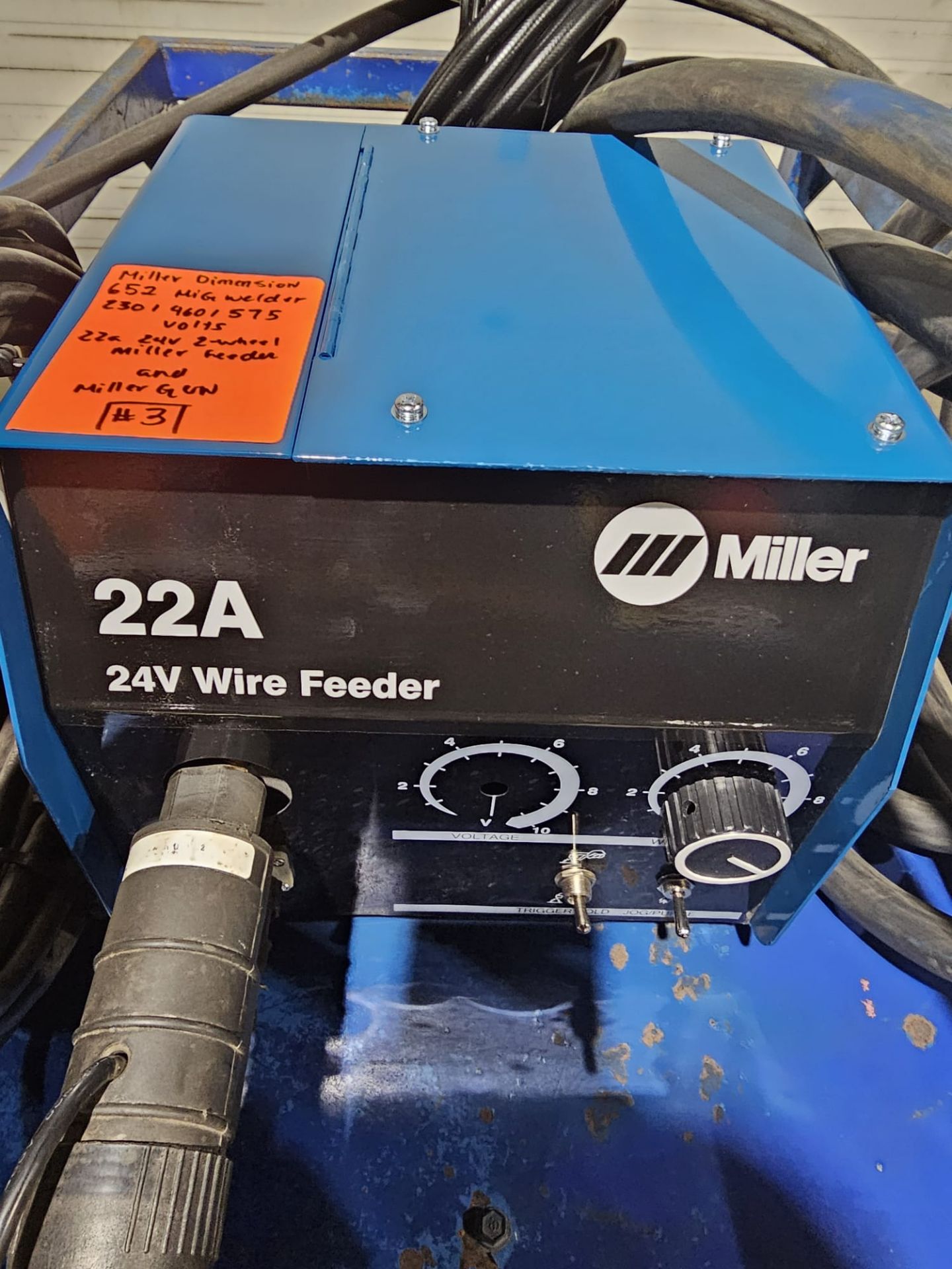 Miller Dimension 652 Mig Welder 650 Amp Mig Tig Stick Multi Process Power Source with 22A Wire - Image 7 of 10