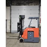 2017 Toyota 4,000lbs Capacity Stand On Electric Forklift with 4-STAGE Mast, sideshift, 36V Battery &