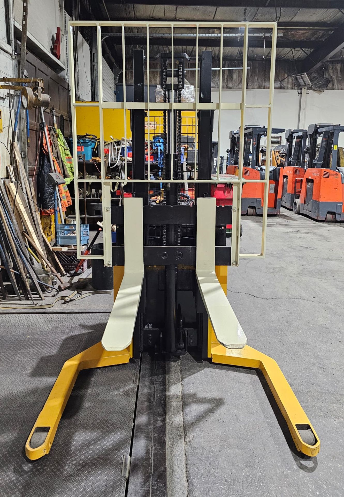 2012 Yale Pallet Stacker Walk Behind 4,000lbs capacity electric Powered Pallet Cart 24V with Low - Image 14 of 15