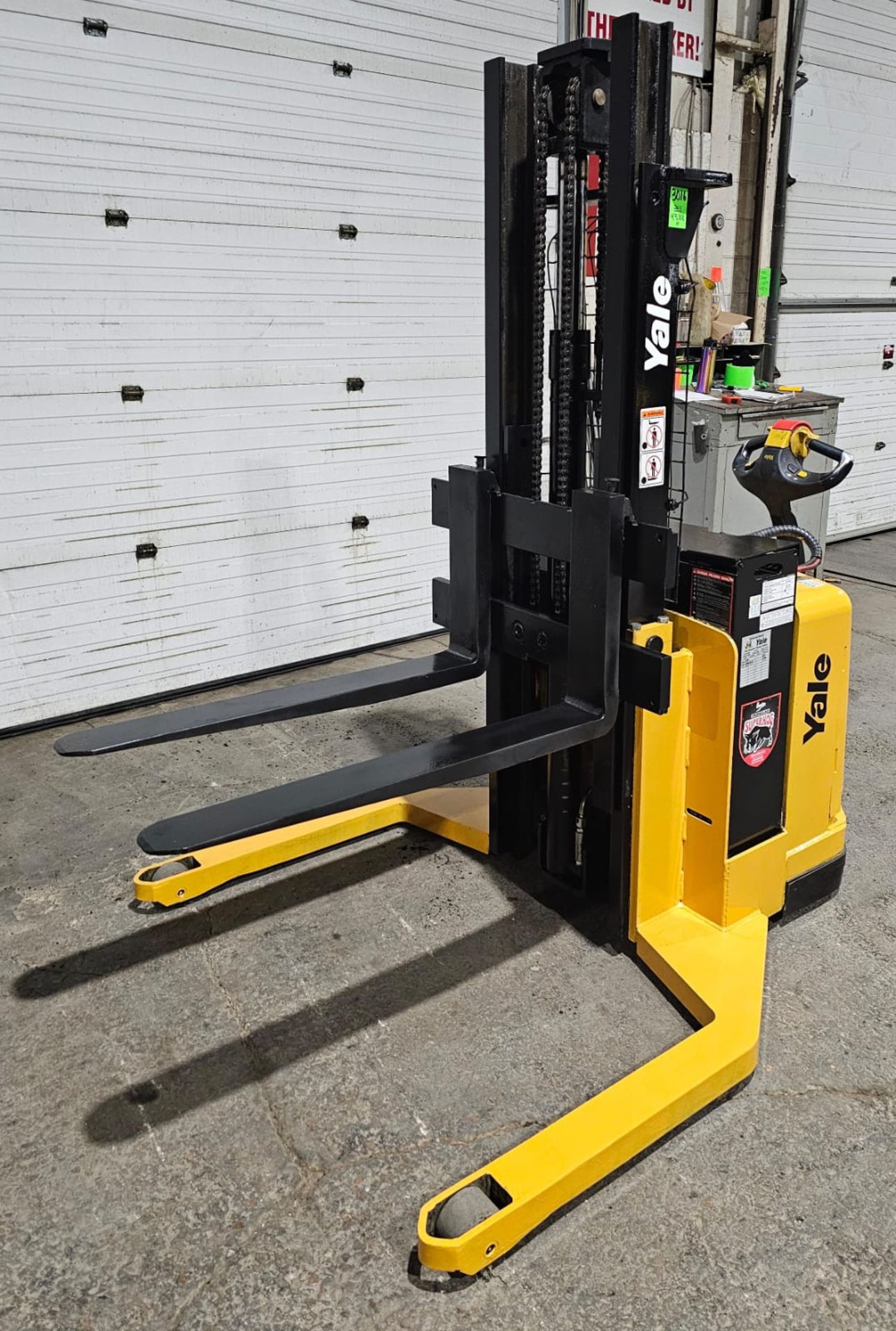 2012 Yale Pallet Stacker Walk Behind 4,000lbs capacity electric Powered Pallet Cart 24V with Low - Image 5 of 6