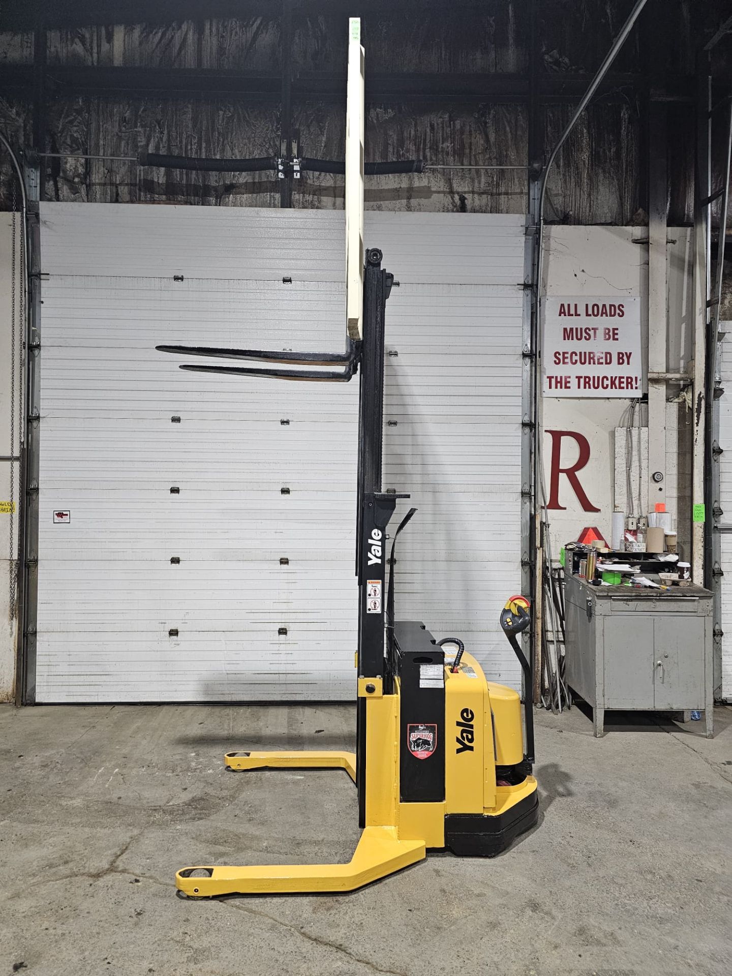 2008 Yale Pallet Stacker Walk Behind 4,000lbs capacity electric Powered Pallet Cart 24V with Low