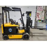 Yale 6,500lbs Capacity Electric Forklift 48V with 3-STAGE MAST & Sideshift 182" load sideshift