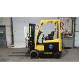 2018 Hyster 5,000lbs Capacity Forklift Electric with 48V Battery & 3-STAGE MAST with Sideshift