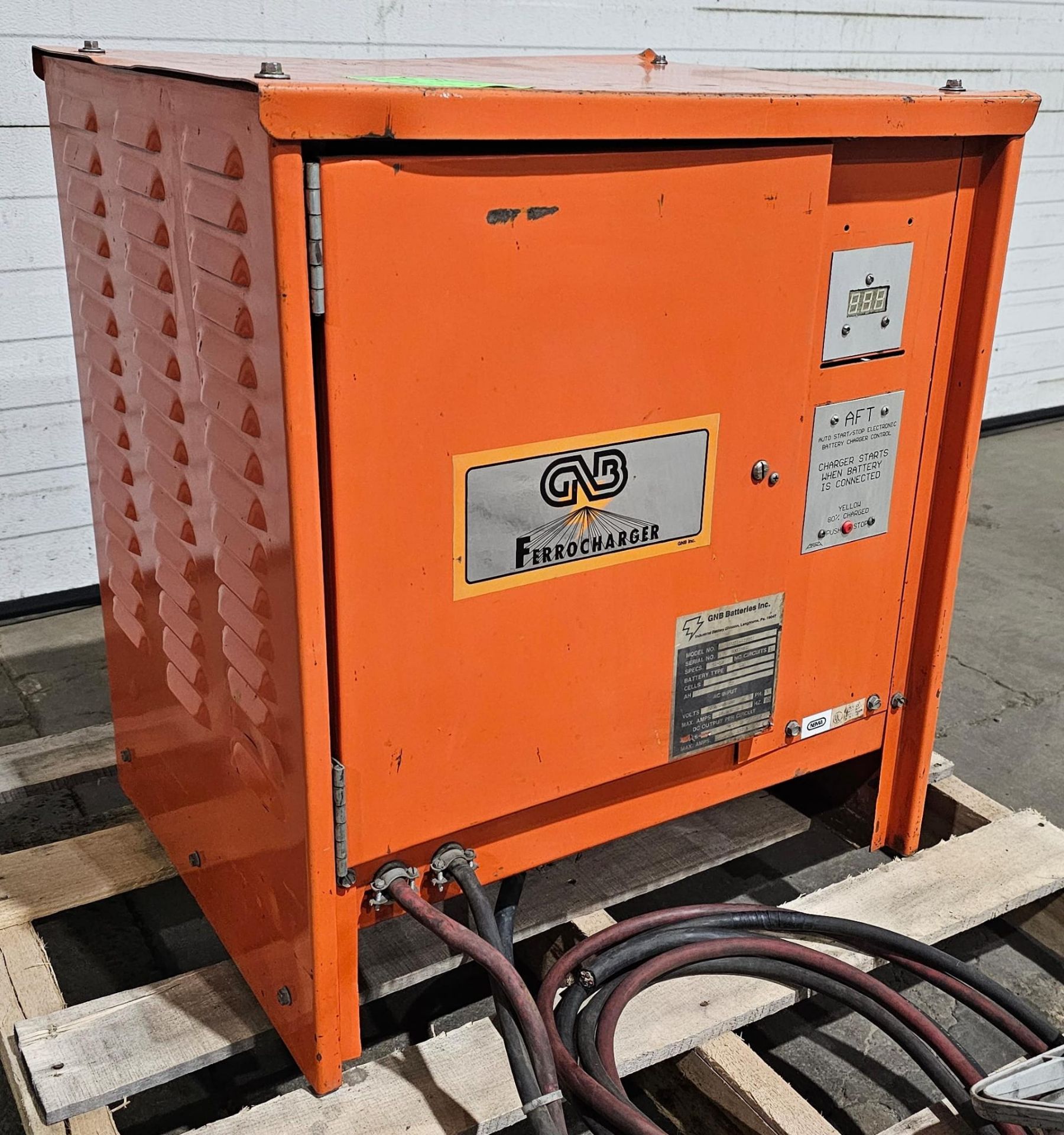 GNB Ferrocharger Forklift Battery Charger Model: gtc18-725t1 - Made in USA - 36v 3 phase 208 / 240 / - Image 3 of 3