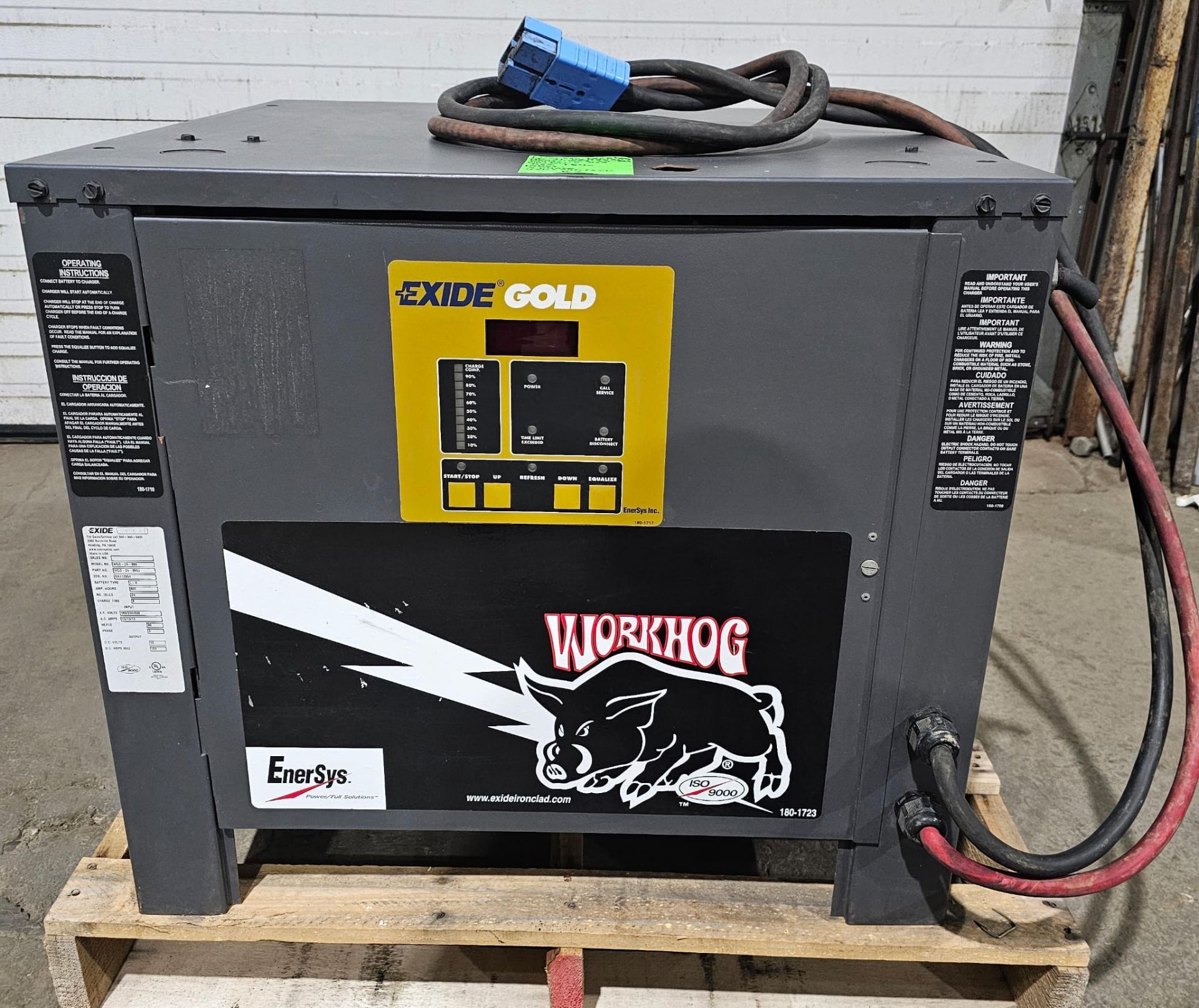 Enersys Workhog Forklift Battery Charger Model: wg3-24-865 - Made in USA - Output: 48V 3 phase 480 / - Image 2 of 4
