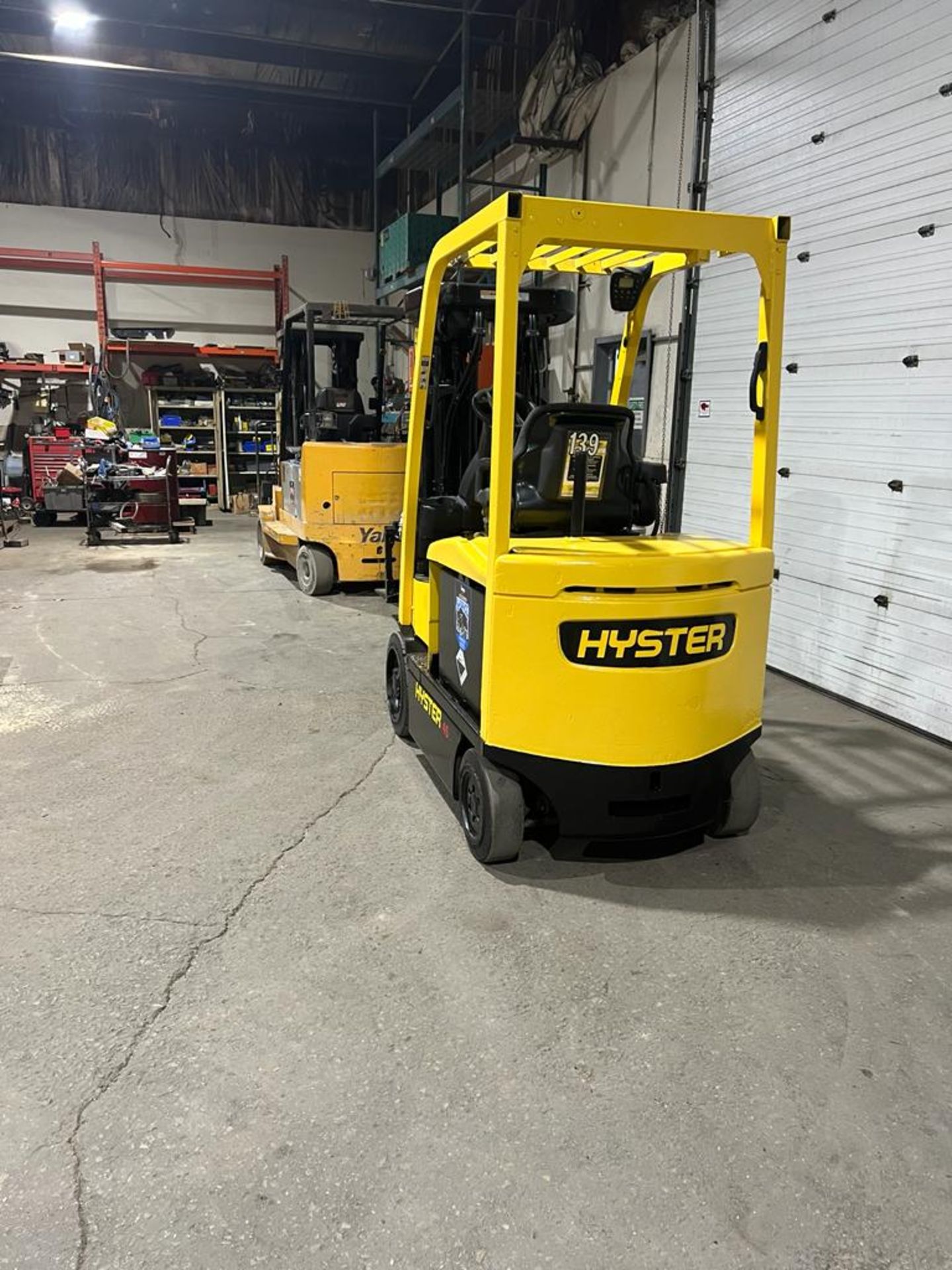 2009 Hyster 45 - 4,500lbs Forklift 4-STAGE MAST Electric - Safety to 2024 with Sideshift 36V - - Image 2 of 3