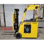 2014 Hyster 3,000lbs Capacity Stand-On Forklif 36V Battery 3-Stage Mast 187" load height , Sideshift