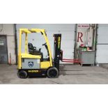2015 Hyster 5000lbs Capacity Forklift Electric with 48v Battery & 3-STAGE MAST with Sideshift with