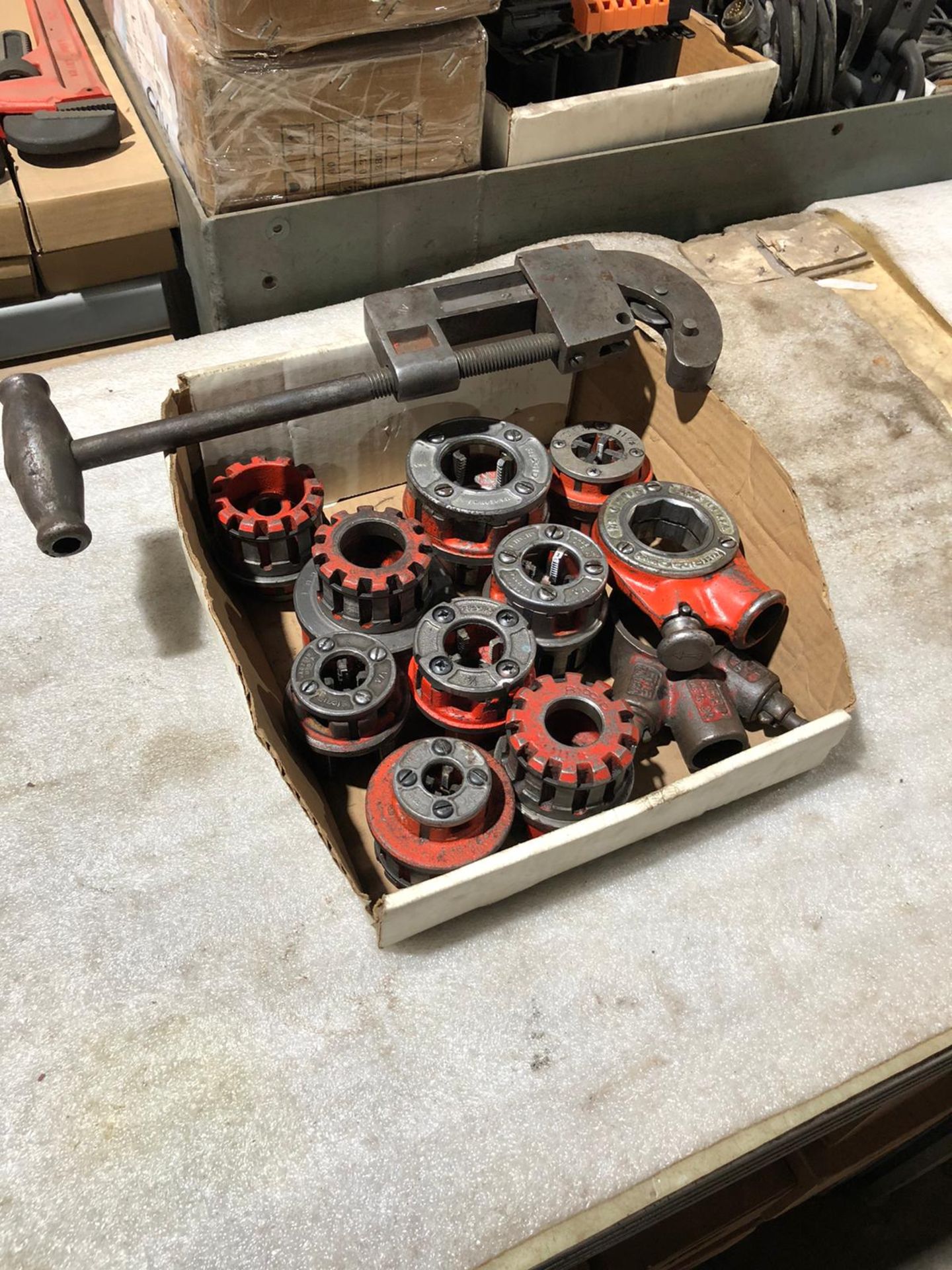 Large lot of Ridgid tools Dies and Pipe Cutter - Image 2 of 4
