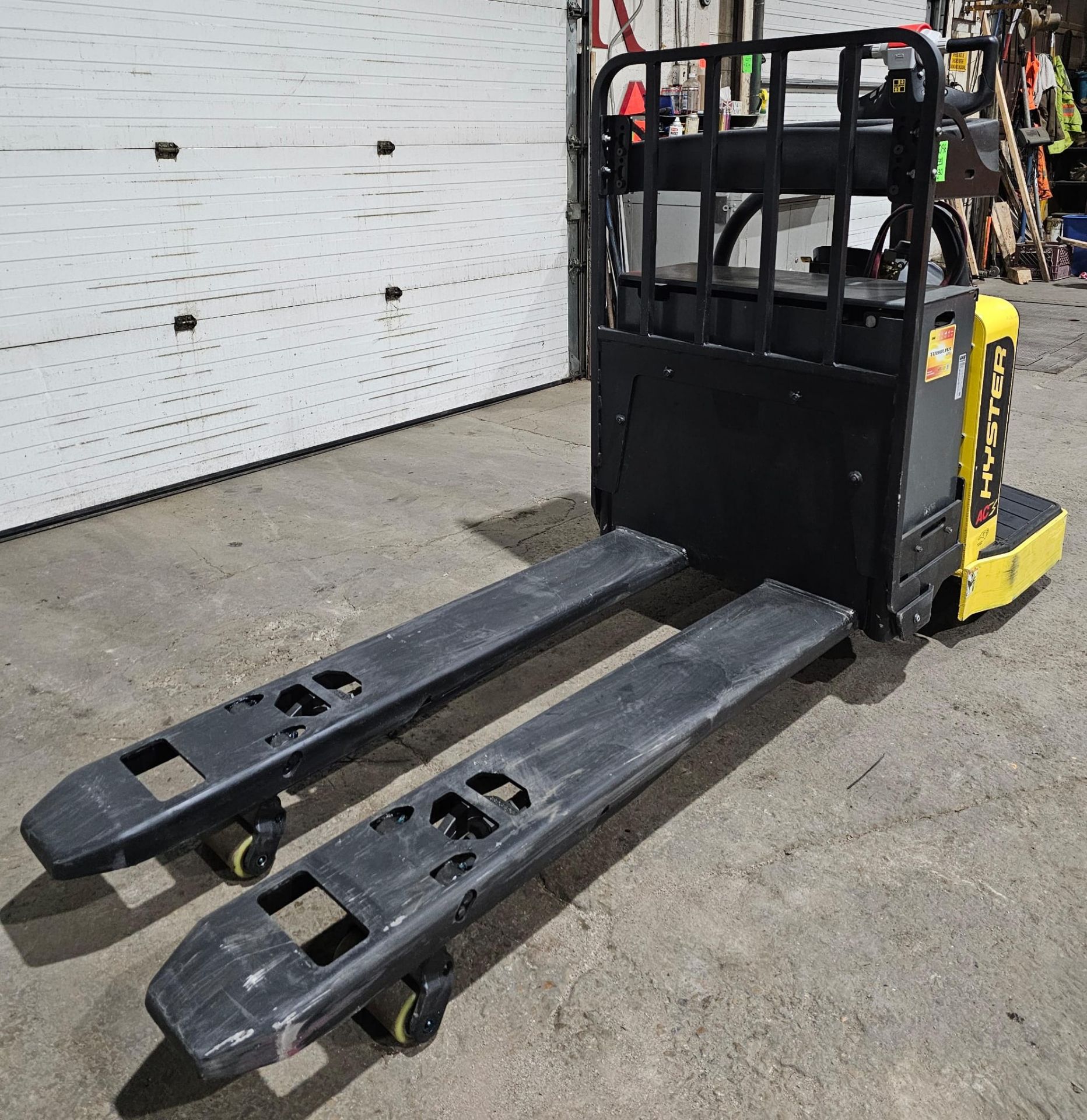 2018 Hyster Ride-On Walkie 8,000lbs Capacity 60" Forks Electric Pallet Cart with CHARGER - Image 9 of 11