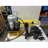 Power Team Hydraulics style Tube Bender Set with Powerpack pump included with 6 dies up to 2"