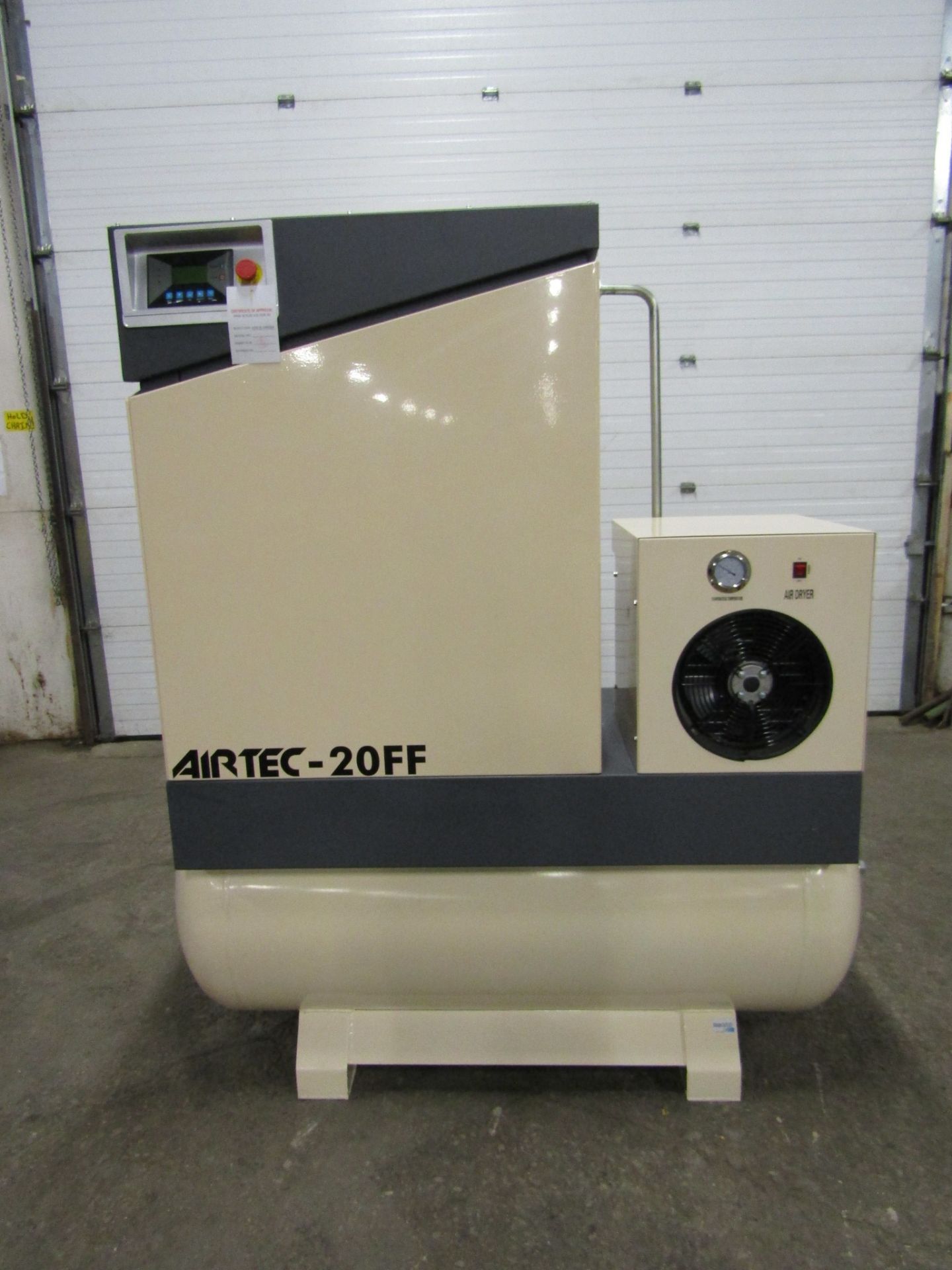 Airtec model 20FF - 20HP Air Compressor with built on DRYER - MINT UNUSED COMPRESSOR with 125 Gallon