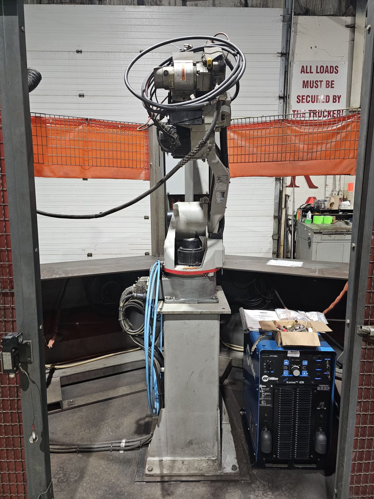 Motoman Model UP-6 Welding Robot Cell with Yasnac Controller, Miller Axcess 450 Welder Tip Cleaner - Image 11 of 26