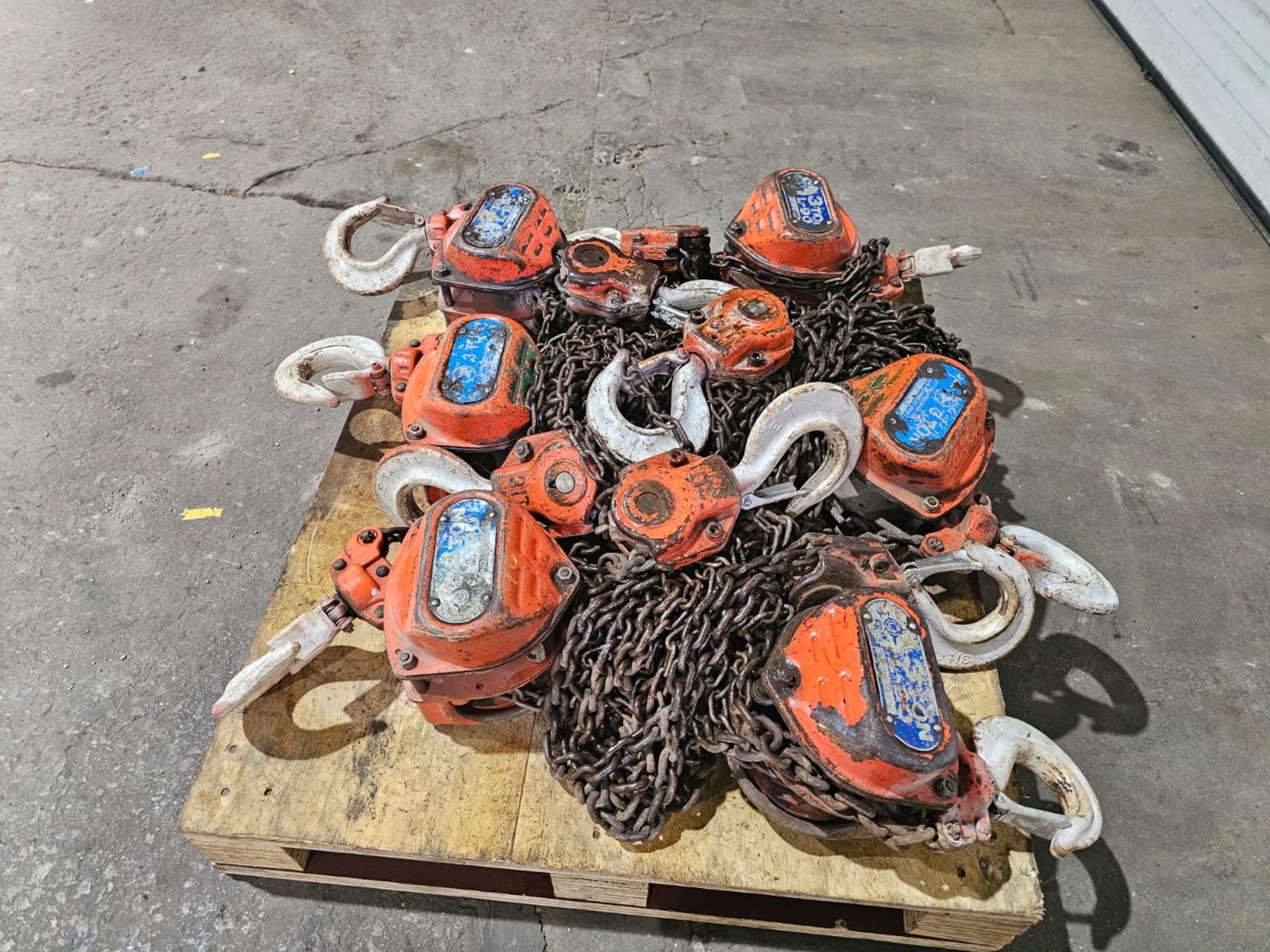 Lot of 6X 3T Jet chain hoists