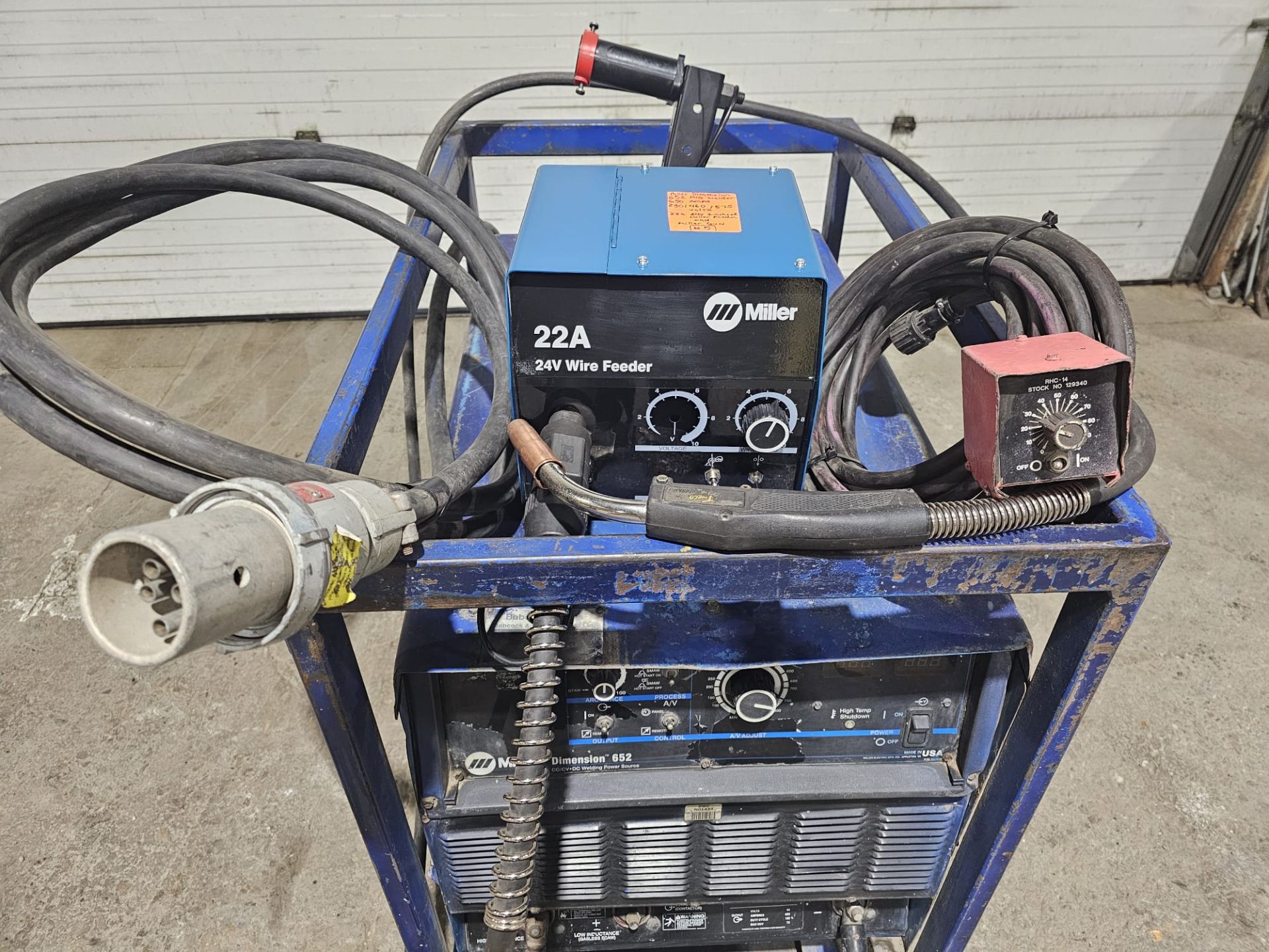 Miller Dimension 652 Mig Welder 650 Amp Mig Tig Stick Multi Process Power Source with 22A Wire - Image 7 of 9