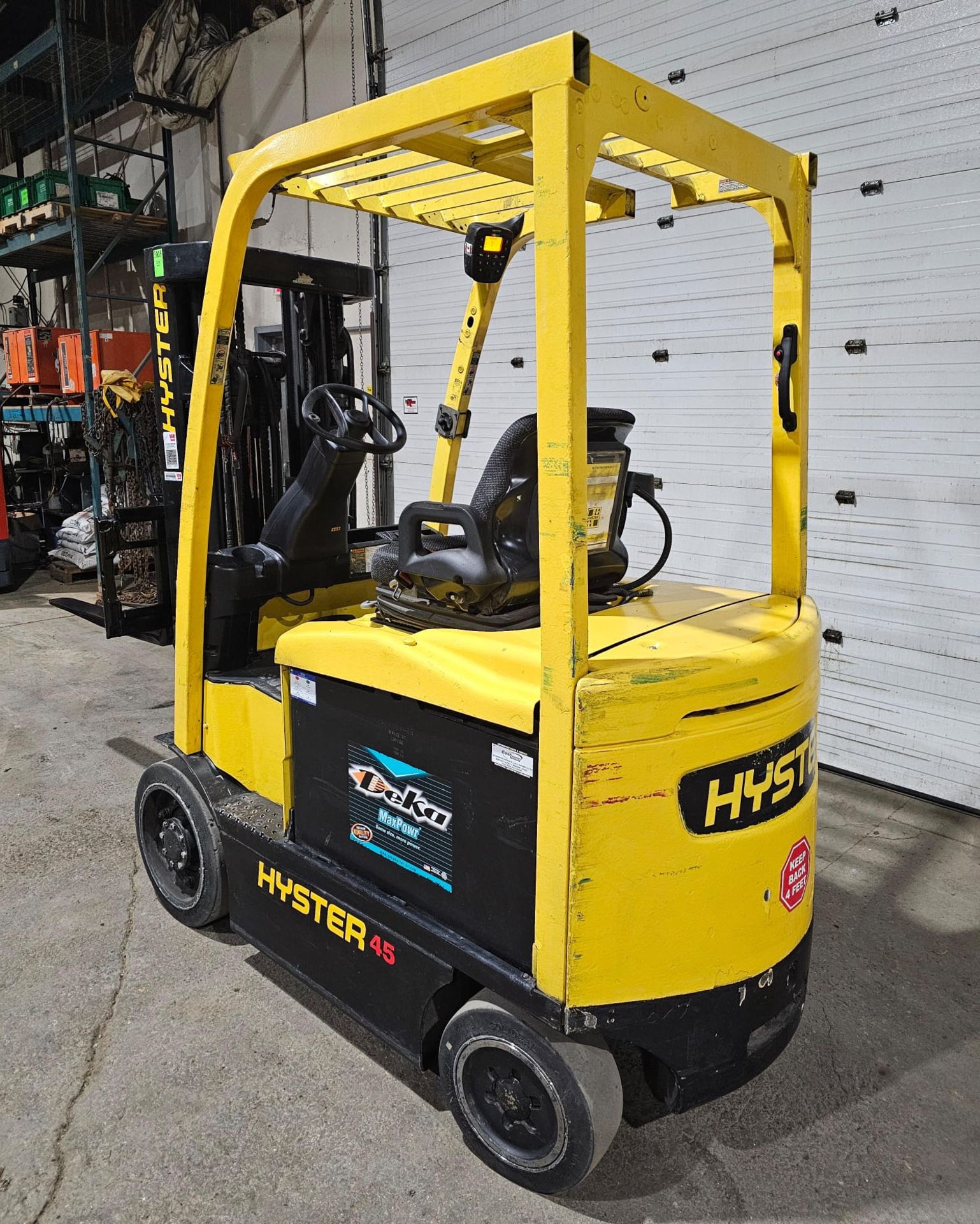 2014 Hyster 4,500lbs Capacity Forklift Electric 48V with sideshift & 4 functions & 3-STAGE MAST 189" - Image 2 of 6