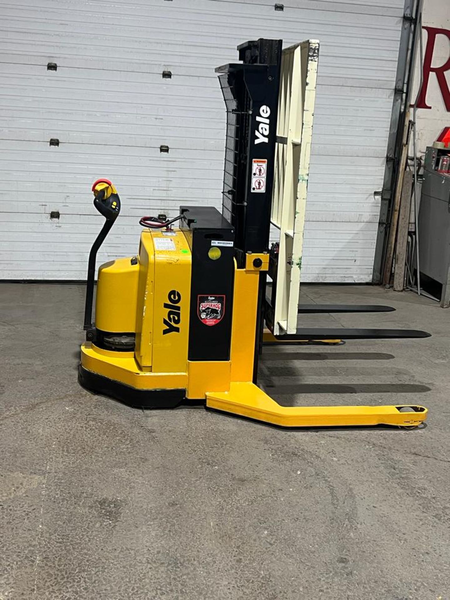 2005 Yale Pallet Stacker Walk Behind 4,000lbs capacity electric Powered Pallet Cart 24V with LOW